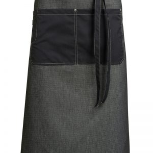 Cooks Apron with front pockets in grey colour, made from quality polycotton