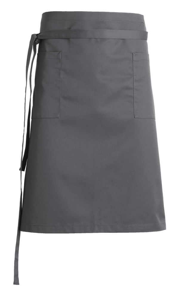 Short Kitchen Apron with Pockets, made from polycotton, comes in 5 colours