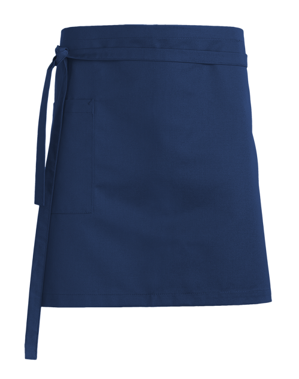 Short Waist Apron With Pocket, Colour Blue, From Bauum Apron Ireland